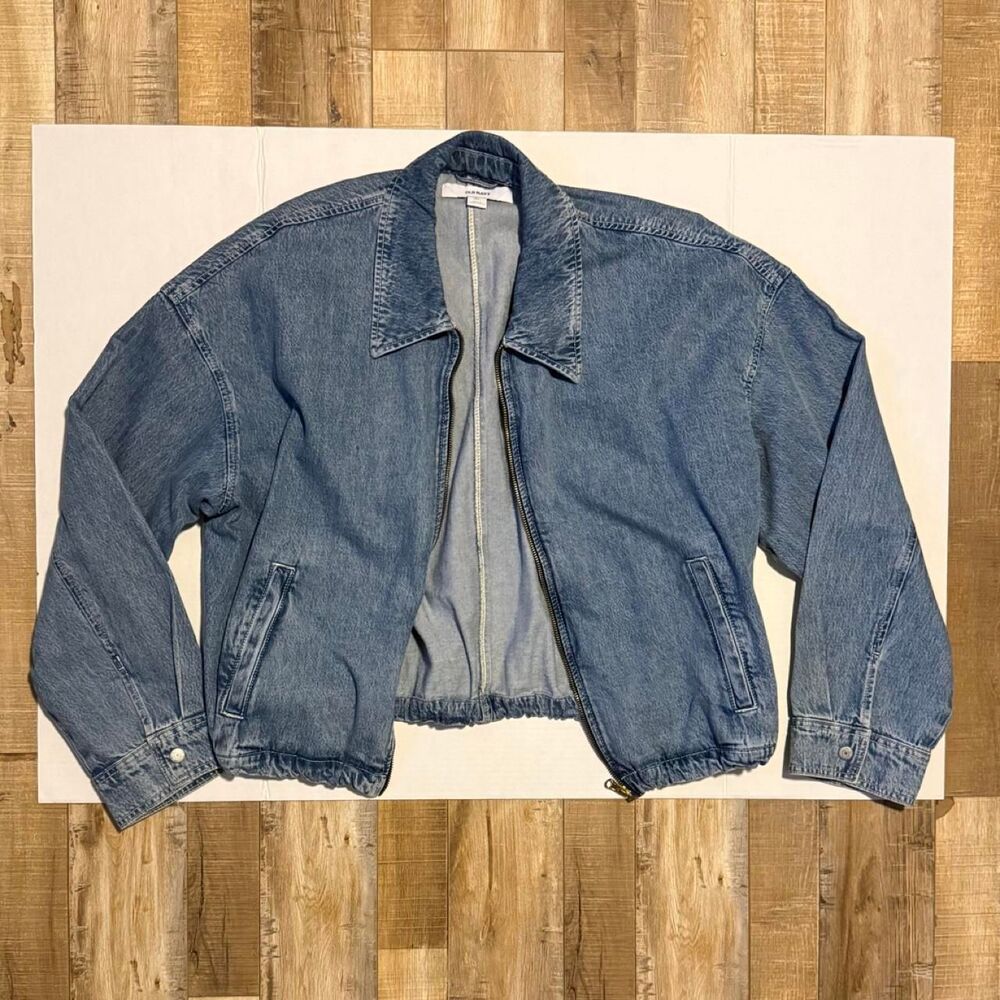 Old Navy denim zip jacket size XL Tall
